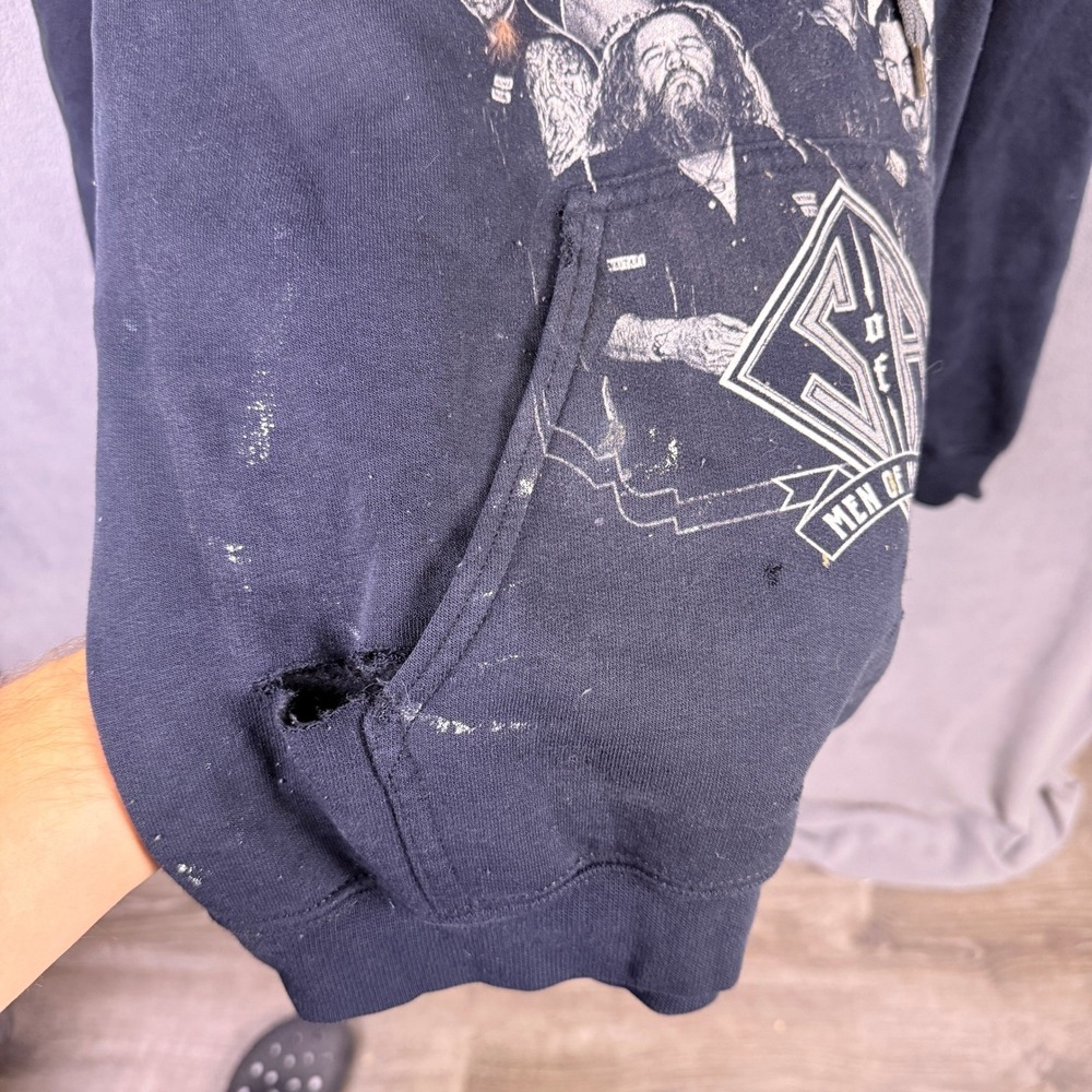 Y2K Original Sons of Anarchy Hoodie Men M Distressed SOA TV Show 2015 Thrashed - Picture 3 of 11